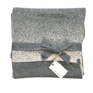 NWT Barefoot Dreams Cozychic Lite Confetti Scarf OS Smokey green fog gray soft